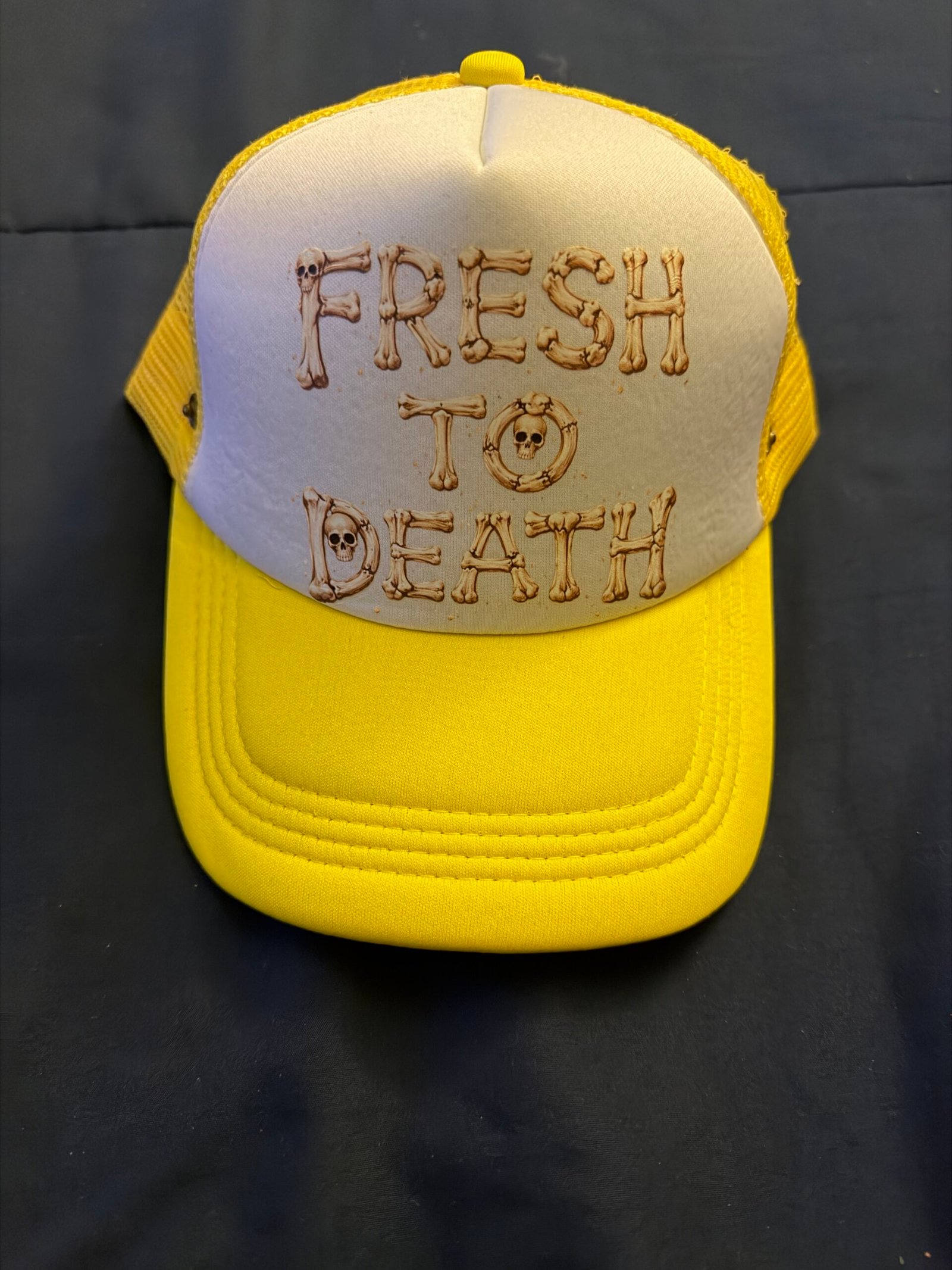 FTD Fresh To Death Yellow Trucker Cap
