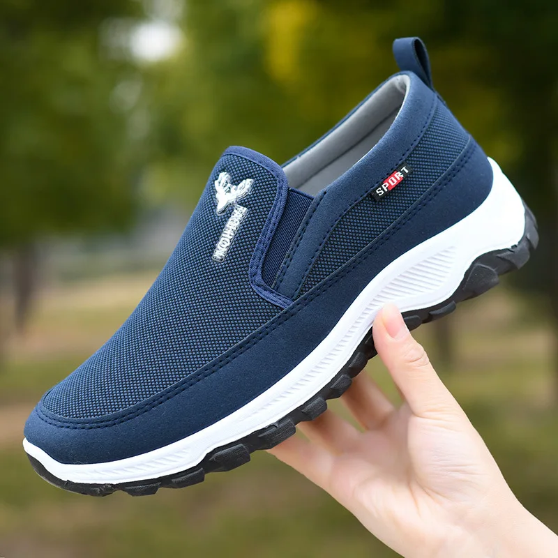 Men Running Hiking Sneakers Breathable Orthopedic Travel Plimsolls Slip On Comfortable for Outdoor Activity Hiking Walking - Image 4