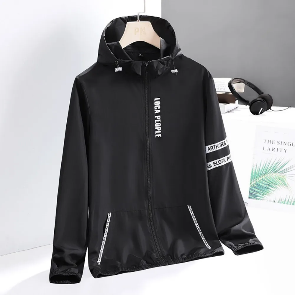 Summer Ice Silk Sunscreen Jackets Men's Clothing Lightweight Hooded Coat Outdoor UV Resistant Jacket Fishing Cycling Suit Male - Image 6