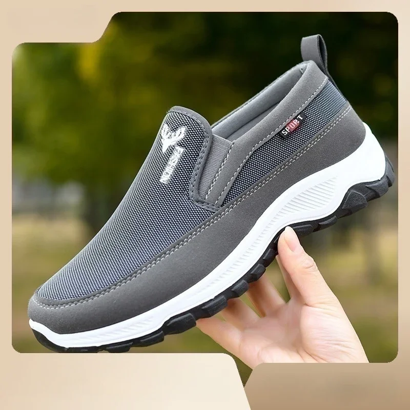 Men Running Hiking Sneakers Breathable Orthopedic Travel Plimsolls Slip On Comfortable for Outdoor Activity Hiking Walking - Image 3