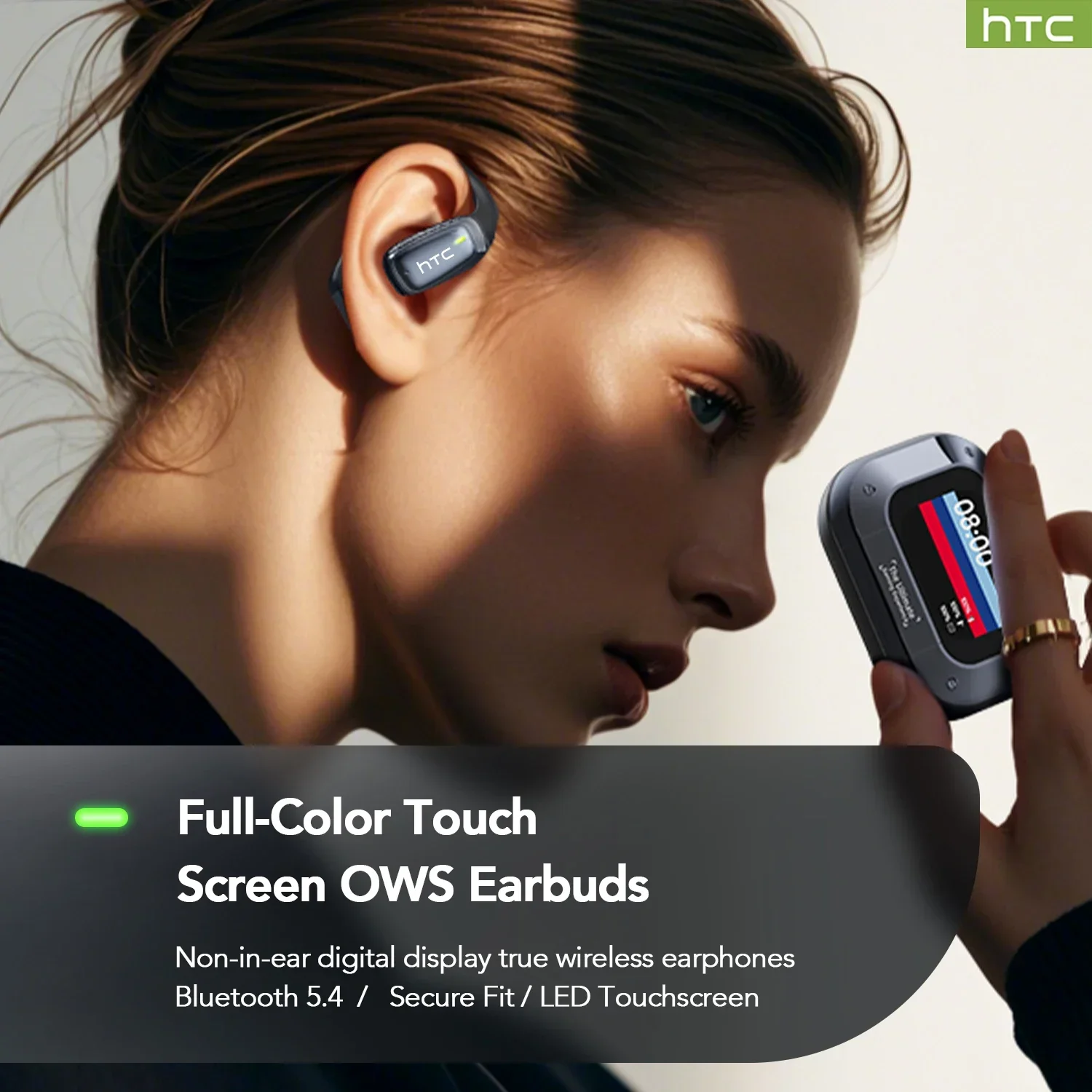 【AI Translator Earbuds】HTC NE25 Bluetooth Earphones LCD Touch Screen Sport Wireless Headphones Long Life with HD Mic - Image 3