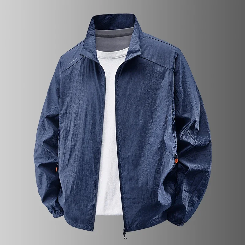 Sunscreen Jacket for Men Summer Thin Lightweight Breathable UV Protection Ice Silk Outdoor Fishing Hiking Sikn Coats - Image 4