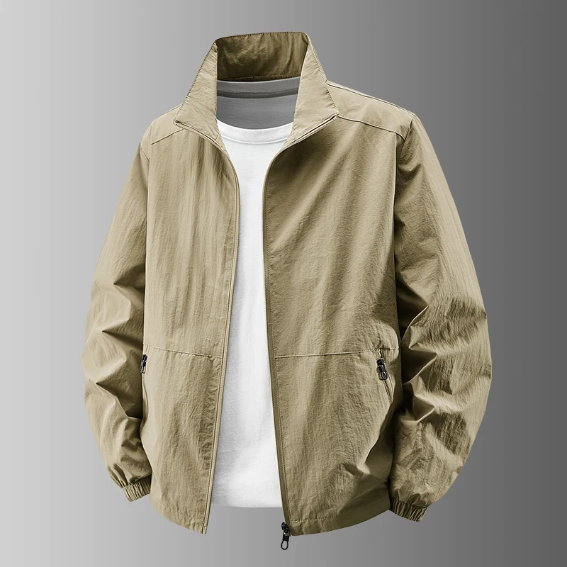 Men Outdoor Cycling High Quality UV Resistant Jacket Fashionable Versatile Windproof Breathable Jacket Spring Autumn Comfortable - Image 3