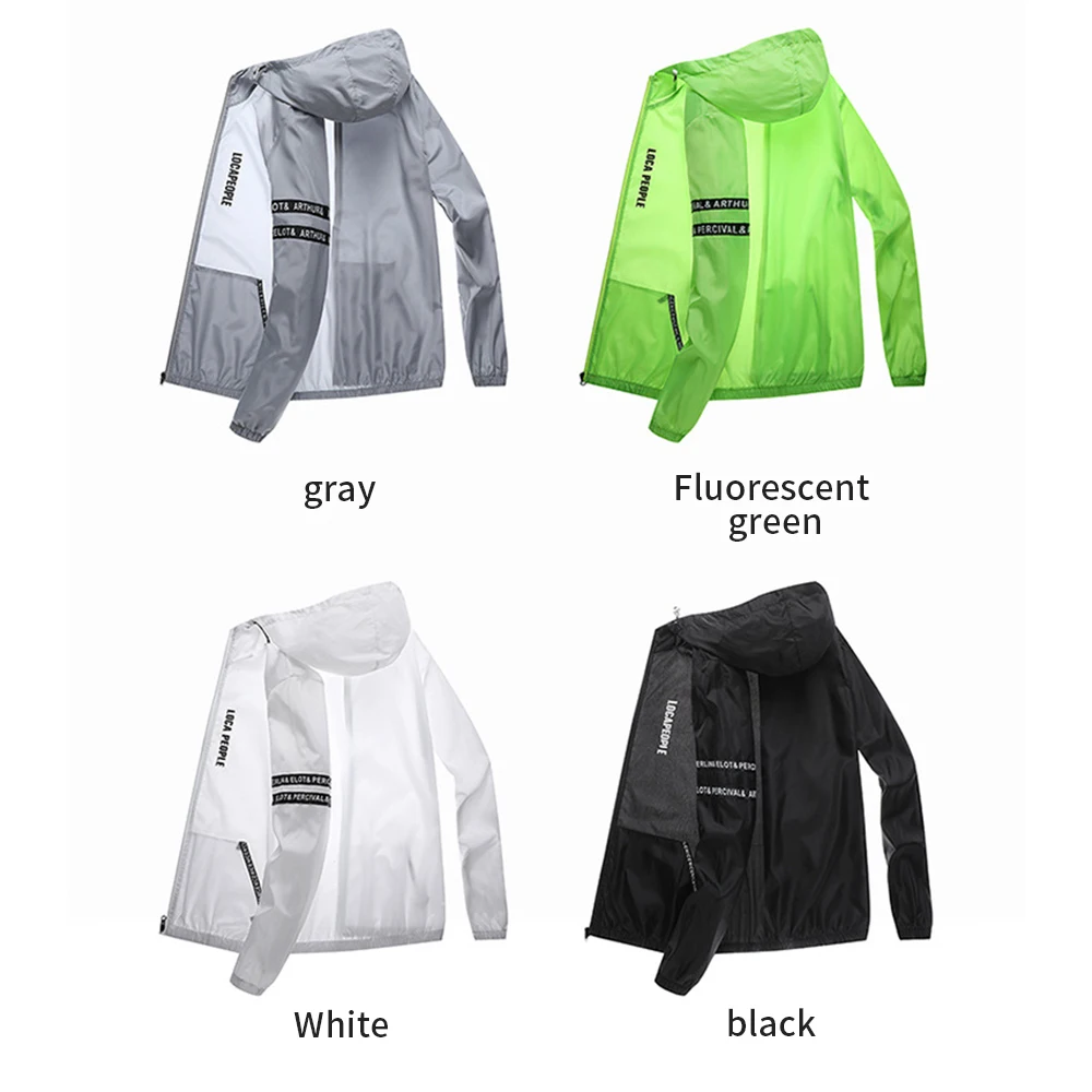 Summer Ice Silk Sunscreen Jackets Men's Clothing Lightweight Hooded Coat Outdoor UV Resistant Jacket Fishing Cycling Suit Male - Image 4