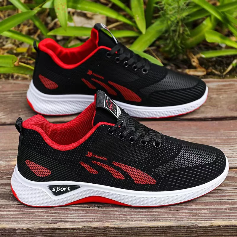 Men's concise mesh breathable lightweight casual sports shoes summer outdoor comfort soft sole running shoes male walk sneakers - Image 3