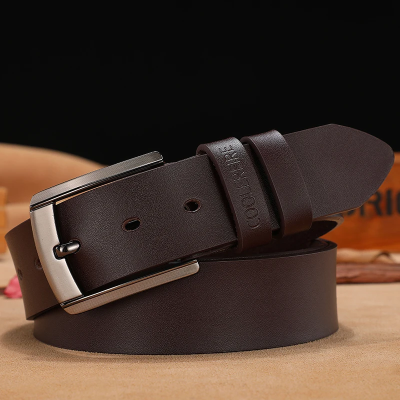 men high quality genuine leather belt luxury designer belts men cowskin fashion Strap male Jeans for man cowboy - Image 3