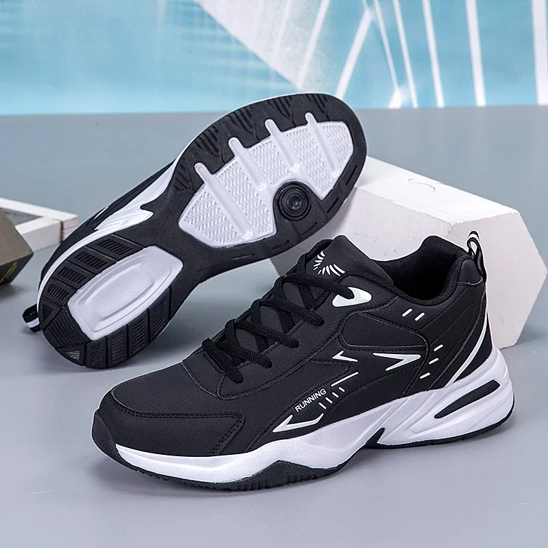 Chunky Sneaker for Men Thick Sole Versatile 2025 New Trend Mesh Lace Up Breathable Casual Sports Shoes Increased Soft Soles - Image 4