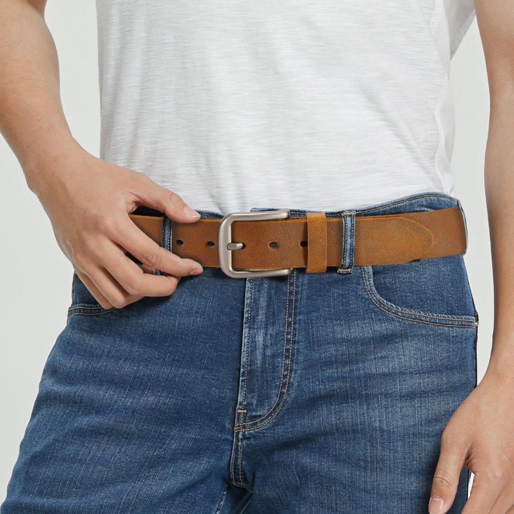 Men High Quality Genuine Leather Belt Luxury Designer Belts Men Cowskin Fashion Strap Male Jeans for Man Cowboy - Image 2