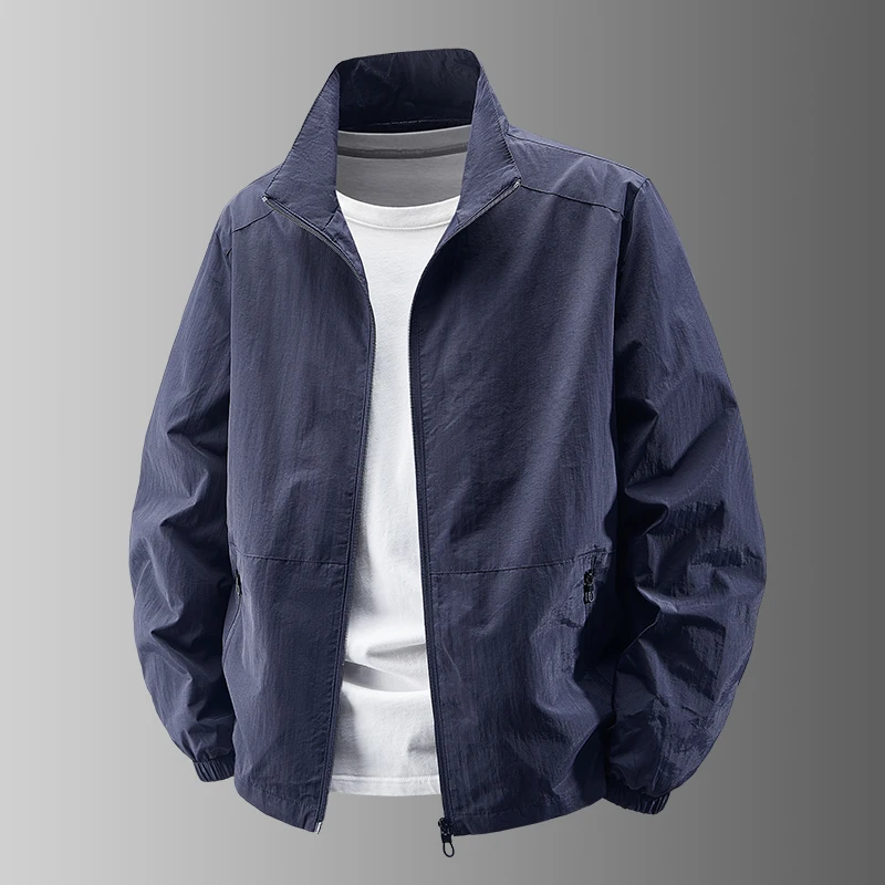 Men Outdoor Cycling High Quality UV Resistant Jacket Fashionable Versatile Windproof Breathable Jacket Spring Autumn Comfortable - Image 2