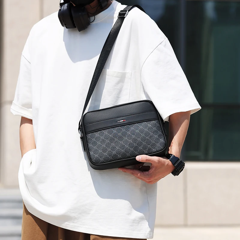 Luxury Vintage Crossbody Bags for Men Leather Shoulder Bag Male Black Side Bag Business Messenger Bag For Men Sling Bags - Image 3