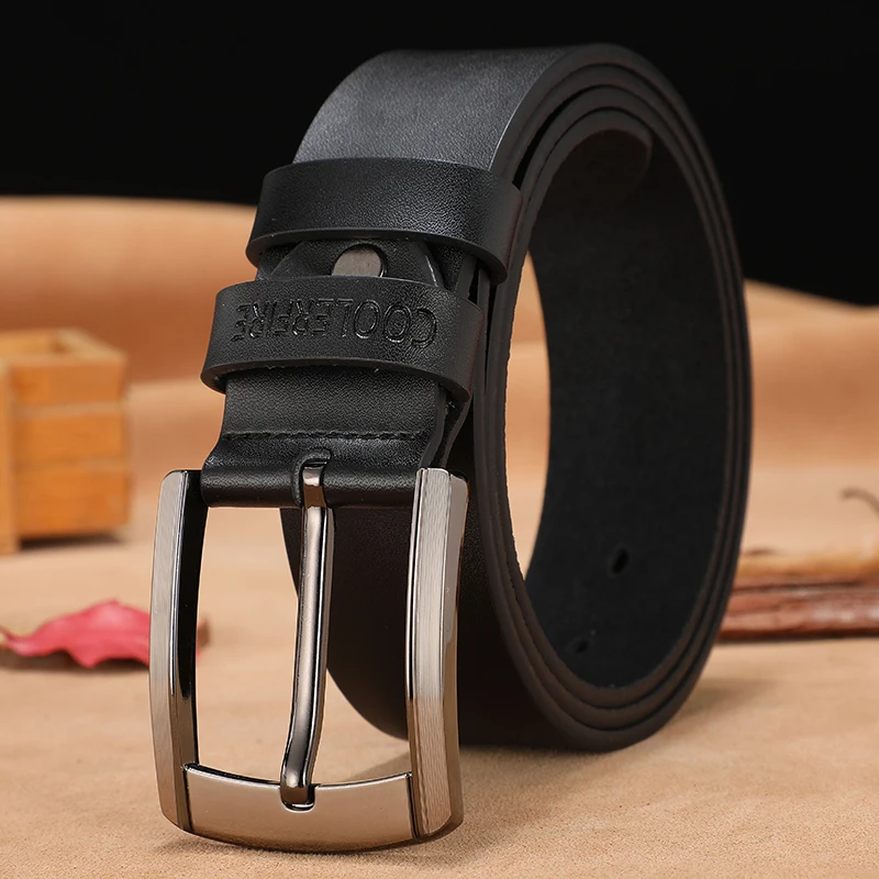 men high quality genuine leather belt luxury designer belts men cowskin fashion Strap male Jeans for man cowboy - Image 2
