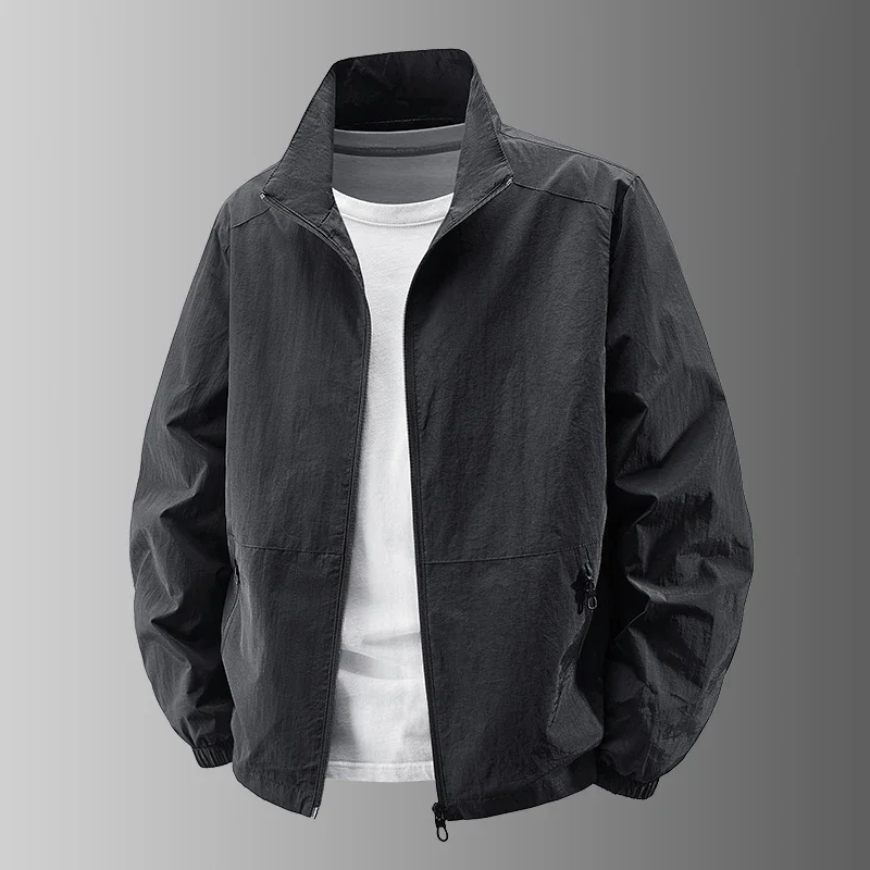 Men Outdoor Cycling High Quality UV Resistant Jacket Fashionable Versatile Windproof Breathable Jacket Spring Autumn Comfortable - Image 5