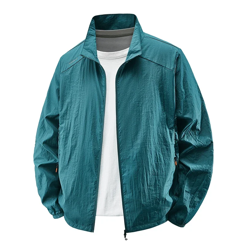 Sunscreen Jacket for Men Summer Thin Lightweight Breathable UV Protection Ice Silk Outdoor Fishing Hiking Sikn Coats - Image 5