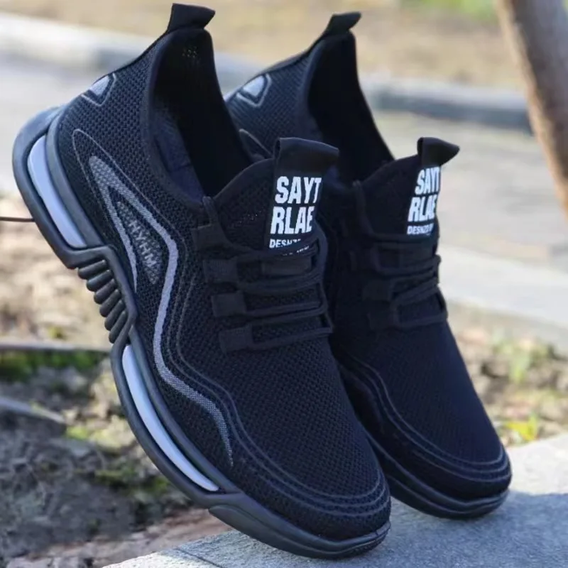 Leisure running shoes new summer Men's trendy breathable sneakers soft sole mesh shoes resistant versatile men sports shoes - Image 3